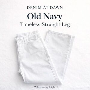 Old Navy White Skinny Pants | Stretch Cotton | Size 8